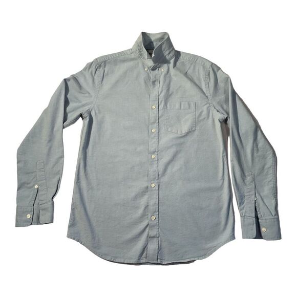 Old Navy The Oxford Shirt Men’s Blue Long Sleeve Button Down  Size MEDIUM - Picture 2 of 14